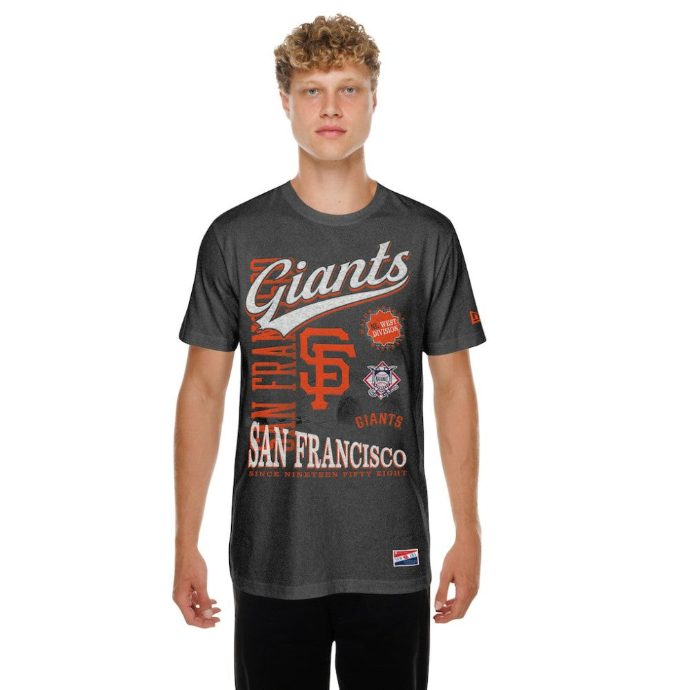 MLB San Francisco Giants New Era  Oversized Throwback Distressed T-Shirt