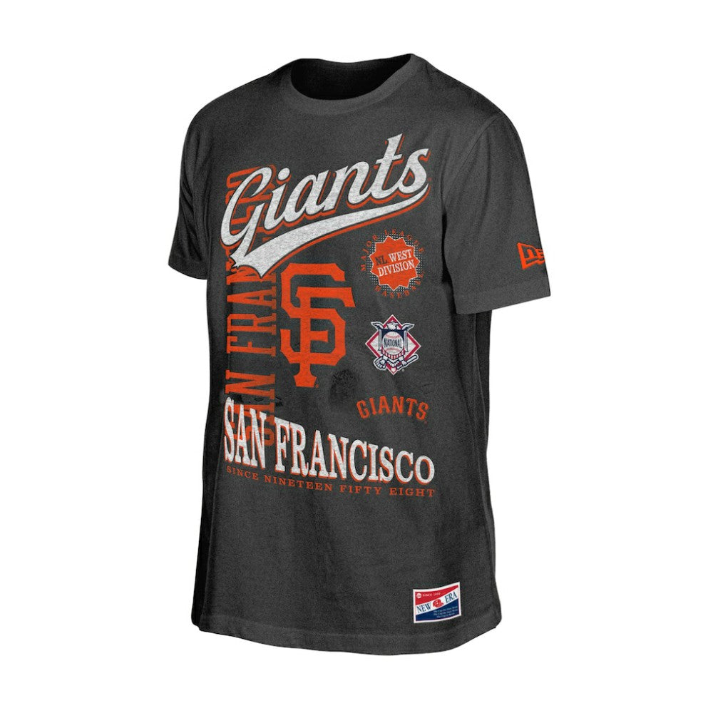 MLB San Francisco Giants New Era  Oversized Throwback Distressed T-Shirt