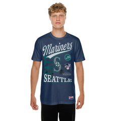 MLB Seattle Mariners New Era  Oversized Throwback Distressed T-Shirt