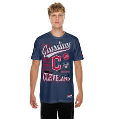 MLB Cleveland Guardians New Era  Oversized Throwback Distressed T-Shirt