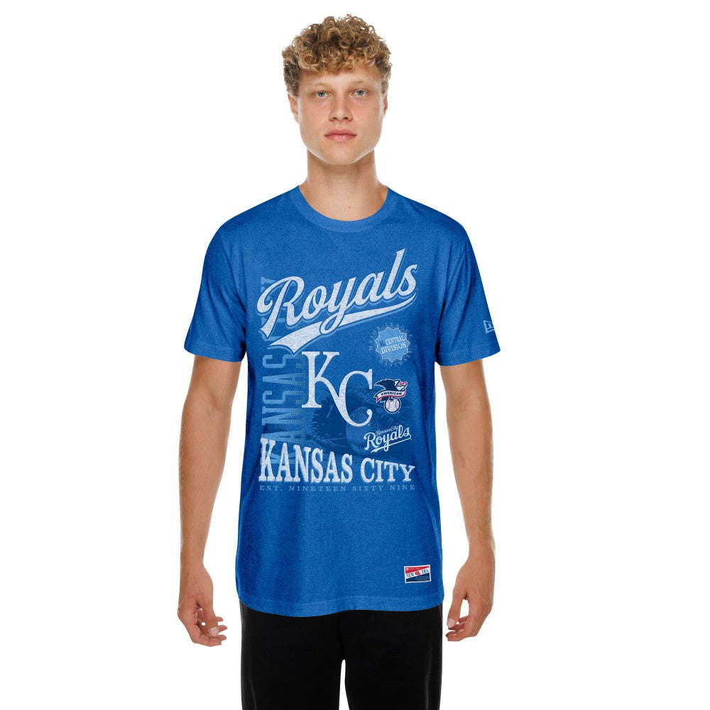 MLB Kansas City Royals New Era  Oversized Throwback Distressed T-Shirt