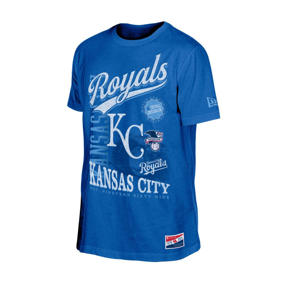 MLB Kansas City Royals New Era  Oversized Throwback Distressed T-Shirt