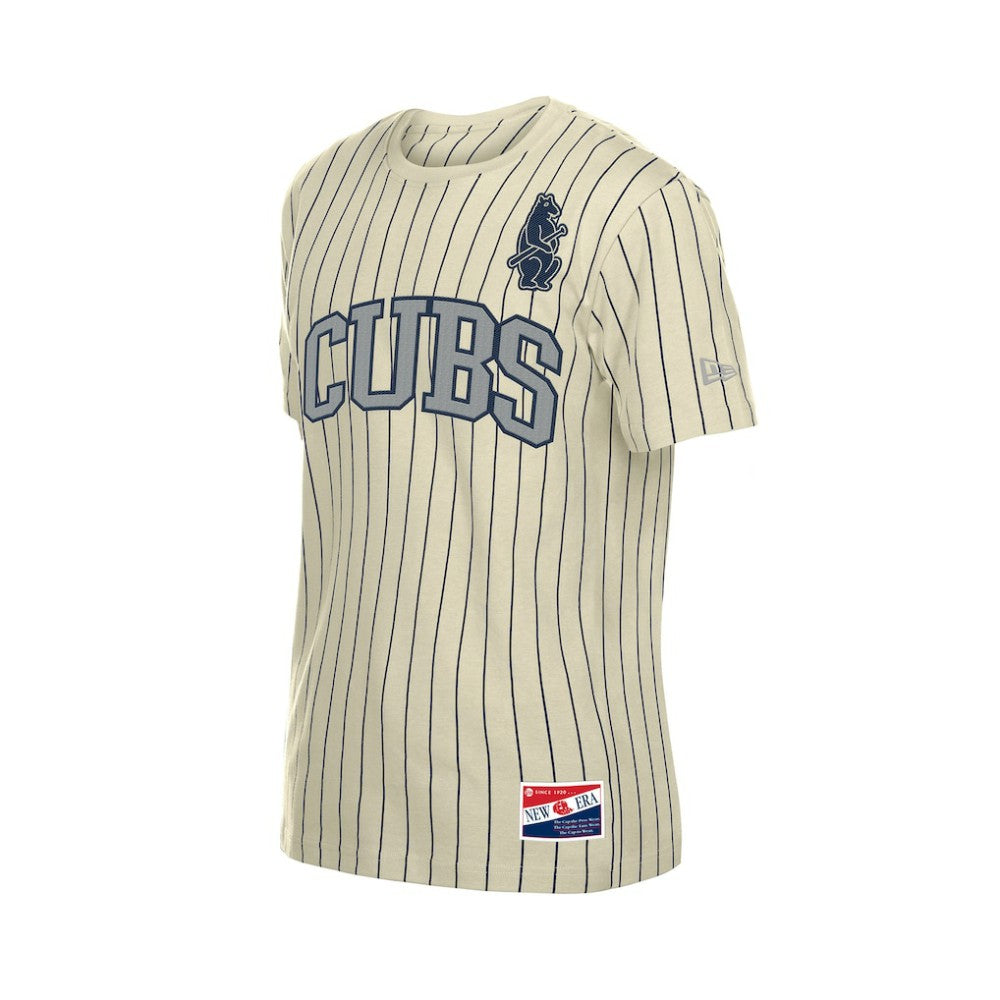 MLB Chicago Cubs New Era Throwback Meshback Pinstripe T-Shirt