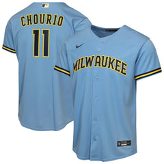MLB Jackson Chourio Milwaukee Brewers Nike Youth Road Replica Jersey