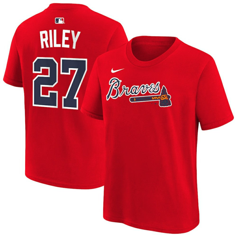 MLB Austin Riley Atlanta Braves Nike Youth Name & Number T-Shirt