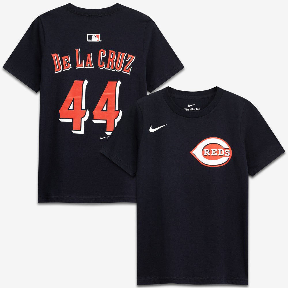 MLB Elly De La Cruz Cincinnati Reds Nike Youth Name & Number T-Shirt