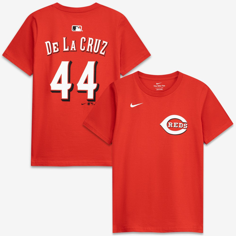 MLB Elly De La Cruz Cincinnati Reds Nike Youth Name & Number T-Shirt