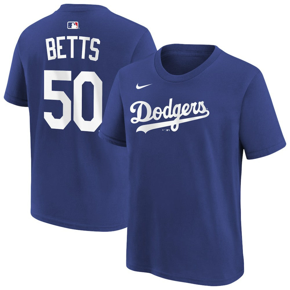 MLB Mookie Betts Los Angeles Dodgers Nike Youth Name & Number T-Shirt