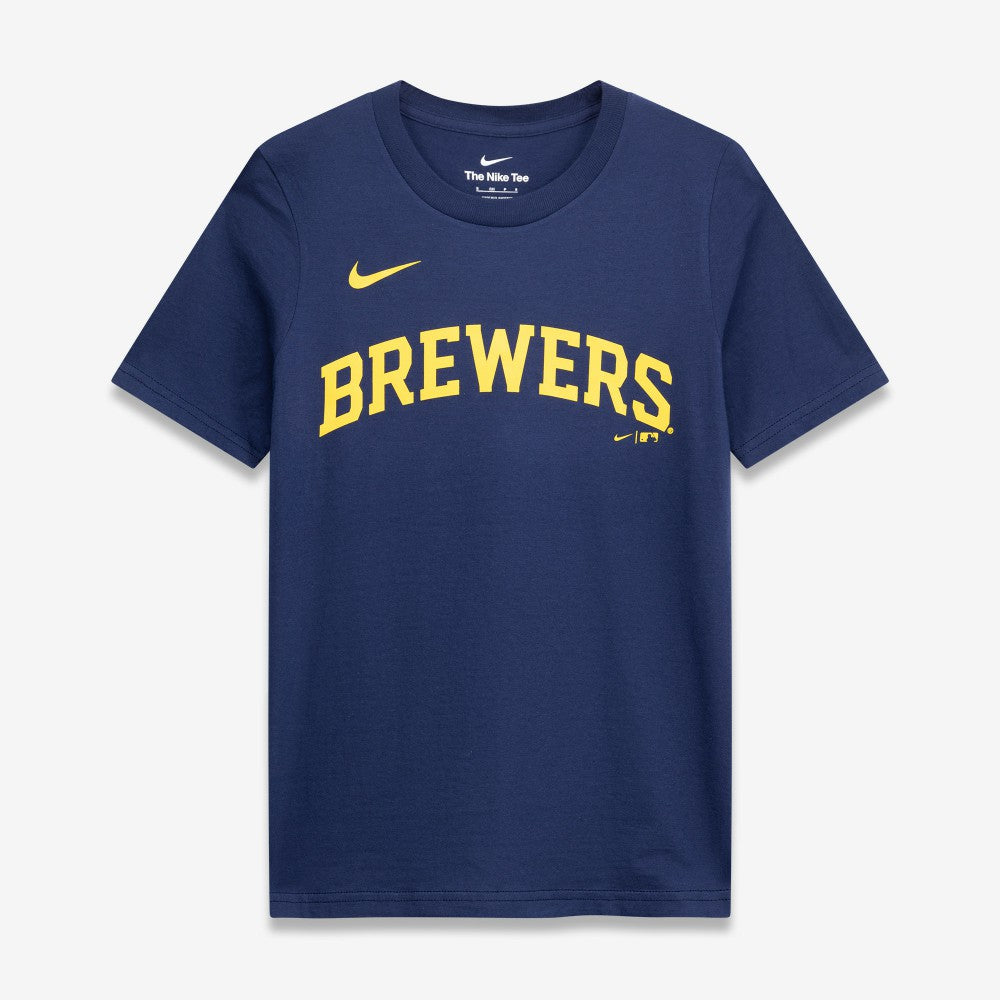 MLB Jackson Chourio Milwaukee Brewers Nike Youth Name & Number T-Shirt