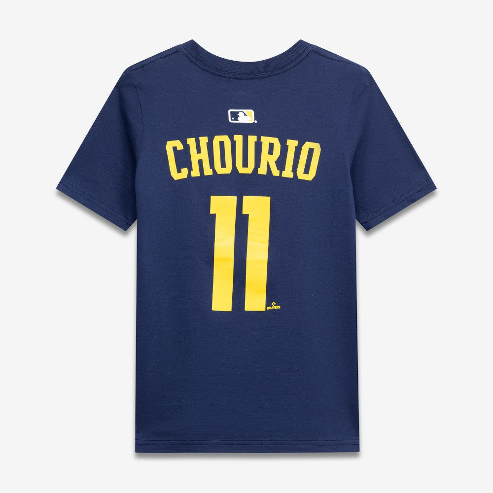 MLB Jackson Chourio Milwaukee Brewers Nike Youth Name & Number T-Shirt