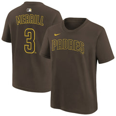 MLB Jackson Merrill San Diego Padres Nike Youth Name & Number T-Shirt