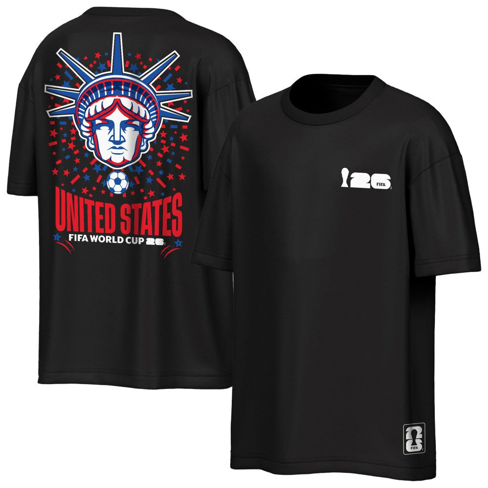 USMNT Outerstuff FIFA World Cup 2026 Rally Oversized 2-Hit T-Shirt -  Black