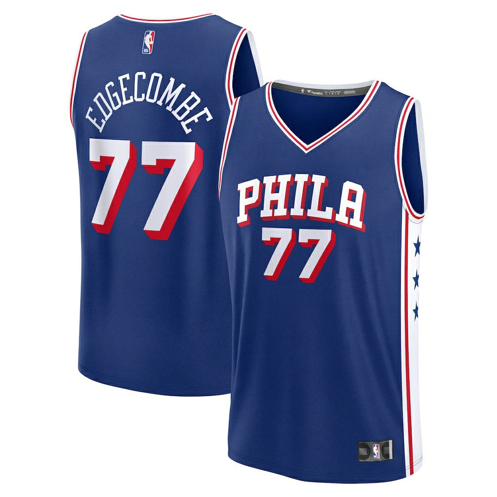 NBA V. J. Edgecombe Philadelphia 76ers Youth 2025 NBA Draft First Round Pick Fast Break Replica Jersey