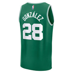 NBA Hugo Gonzalez Boston Celtics Youth 2025 NBA Draft First Round Pick Fast Break Replica Jersey