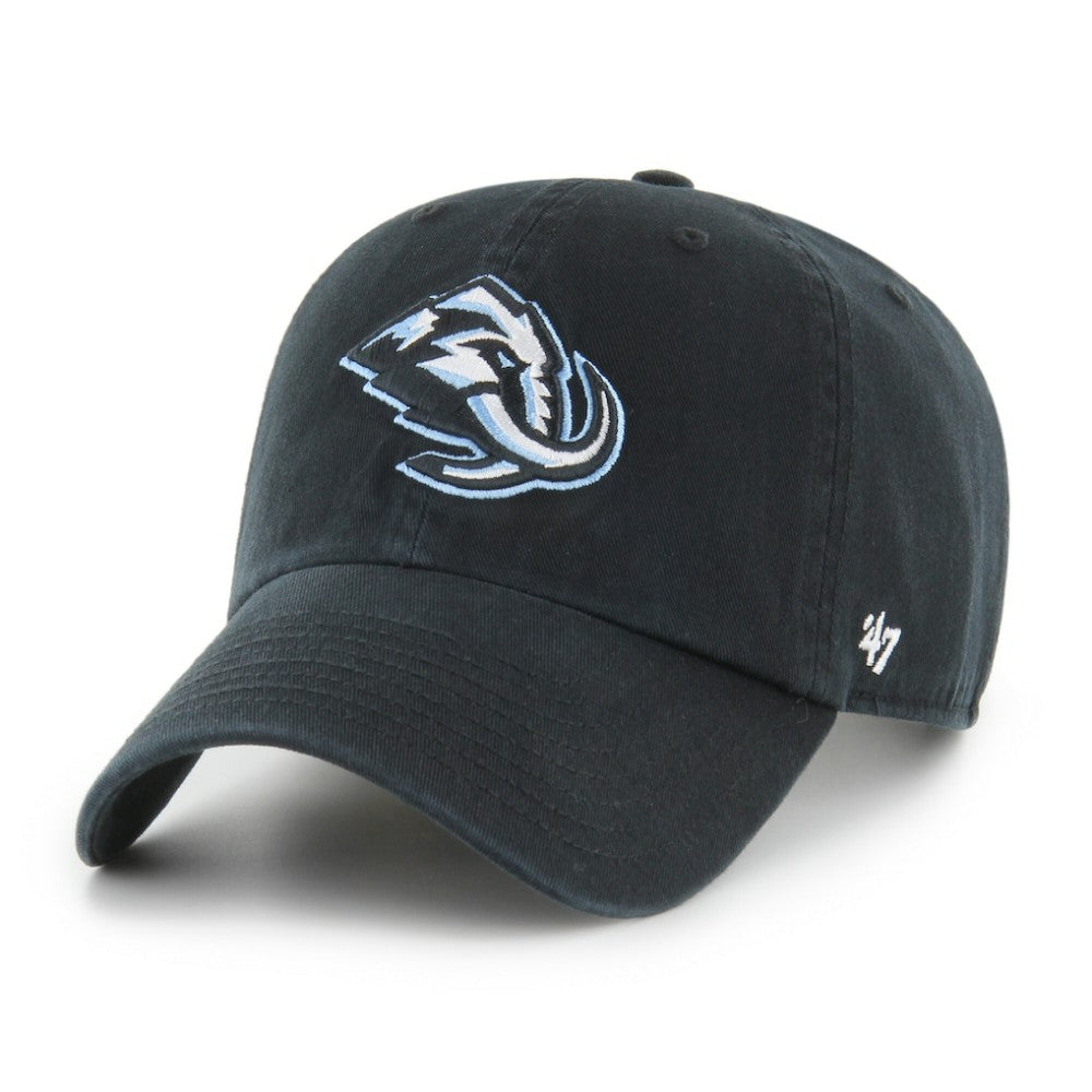 NHL Black Utah Mammoth '47 Logo Clean Up Adjustable Hat
