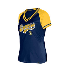 MLB Milwaukee Brewers New Era Women's Gameday V-Neck T-Shirt
