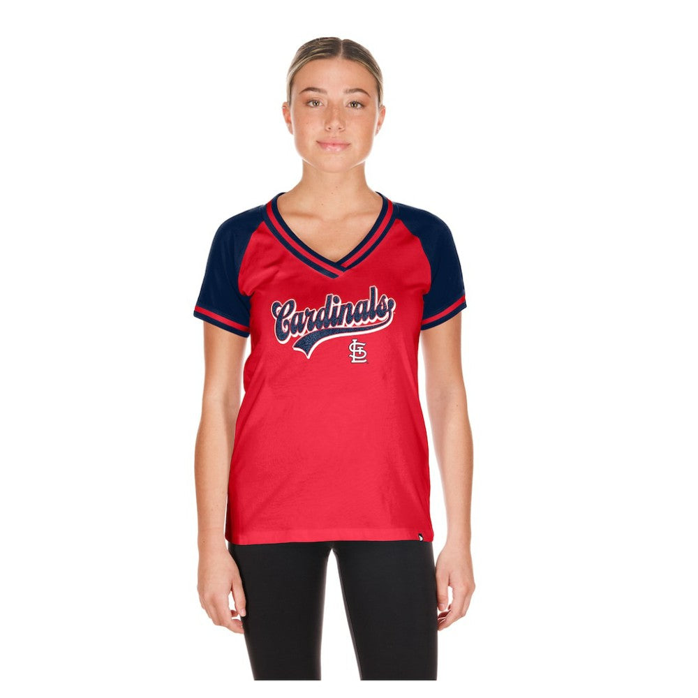 MLB St. Louis Cardinals New Era Women's Gameday V-Neck T-Shirt