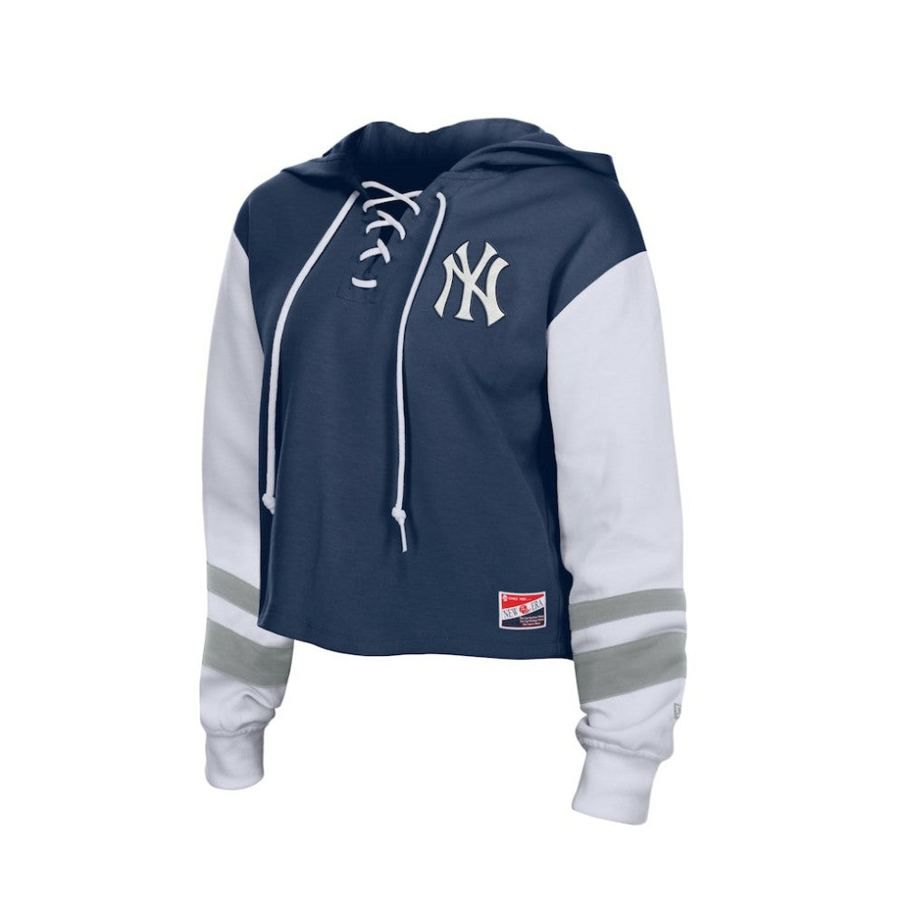 MLB New York Yankees New Era Women's Boxy Lace-Up Hoodie
