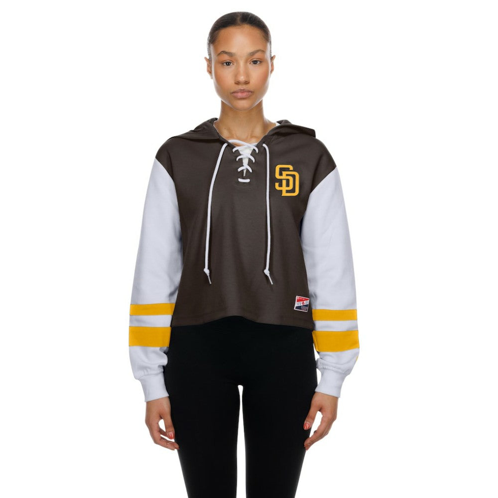 MLB San Diego Padres New Era Women's Boxy Lace-Up Hoodie
