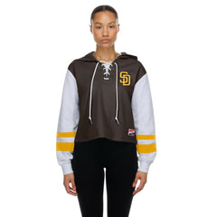 MLB San Diego Padres New Era Women's Boxy Lace-Up Hoodie