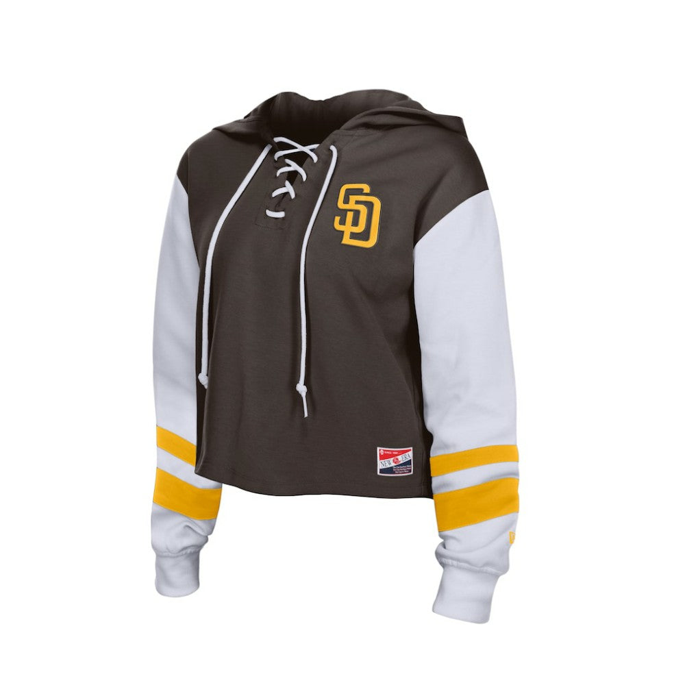 MLB San Diego Padres New Era Women's Boxy Lace-Up Hoodie