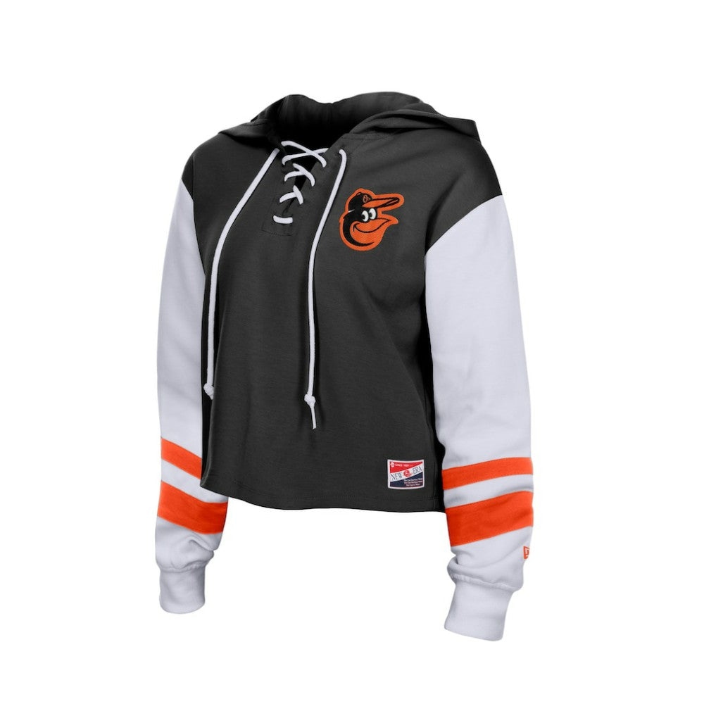 MLB Baltimore Orioles New Era Women's Boxy Lace-Up Hoodie
