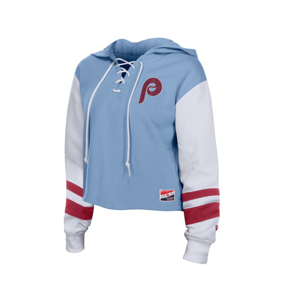 MLB Philadelphia Phillies New Era Women's Boxy Lace-Up Hoodie