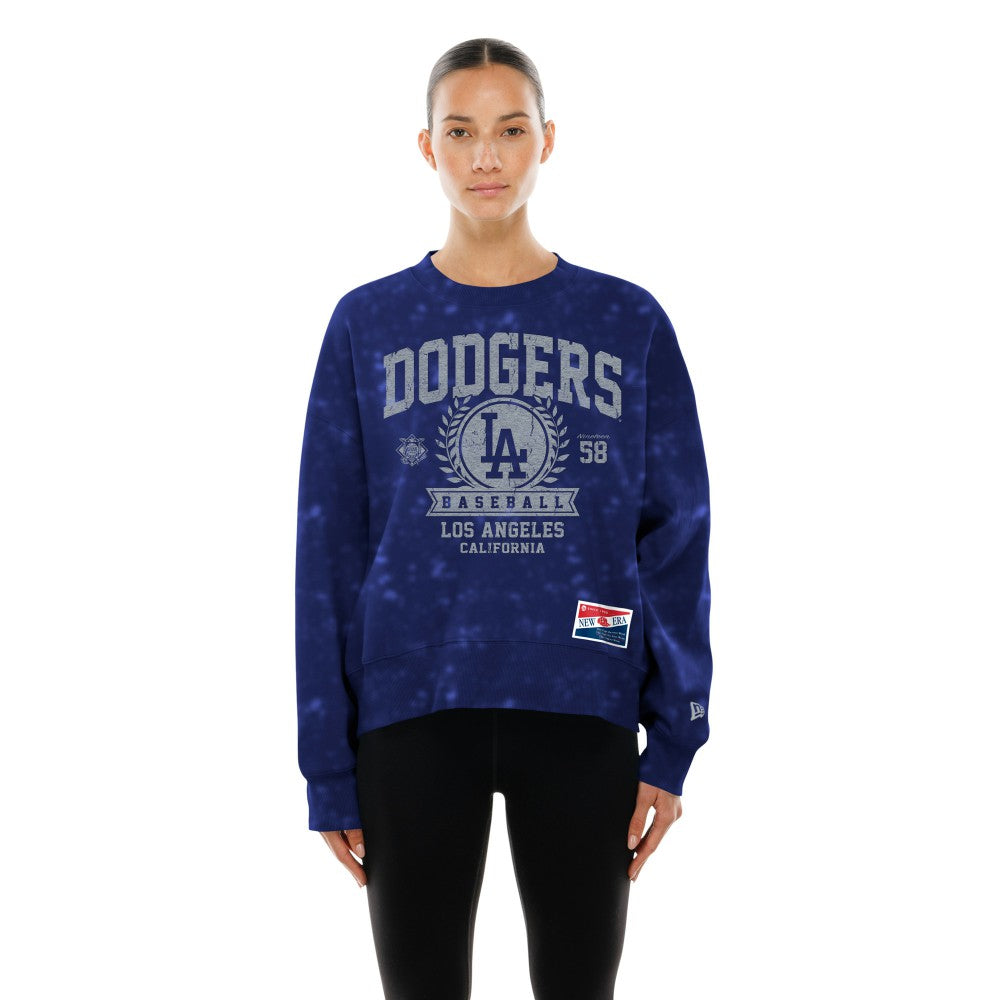 MLB Los Angeles Dodgers New Era Women's Throwback Oversized Boxy Sweatshirt