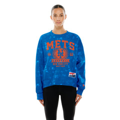 MLB New York Mets New Era Women's Throwback Oversized Boxy Sweatshirt