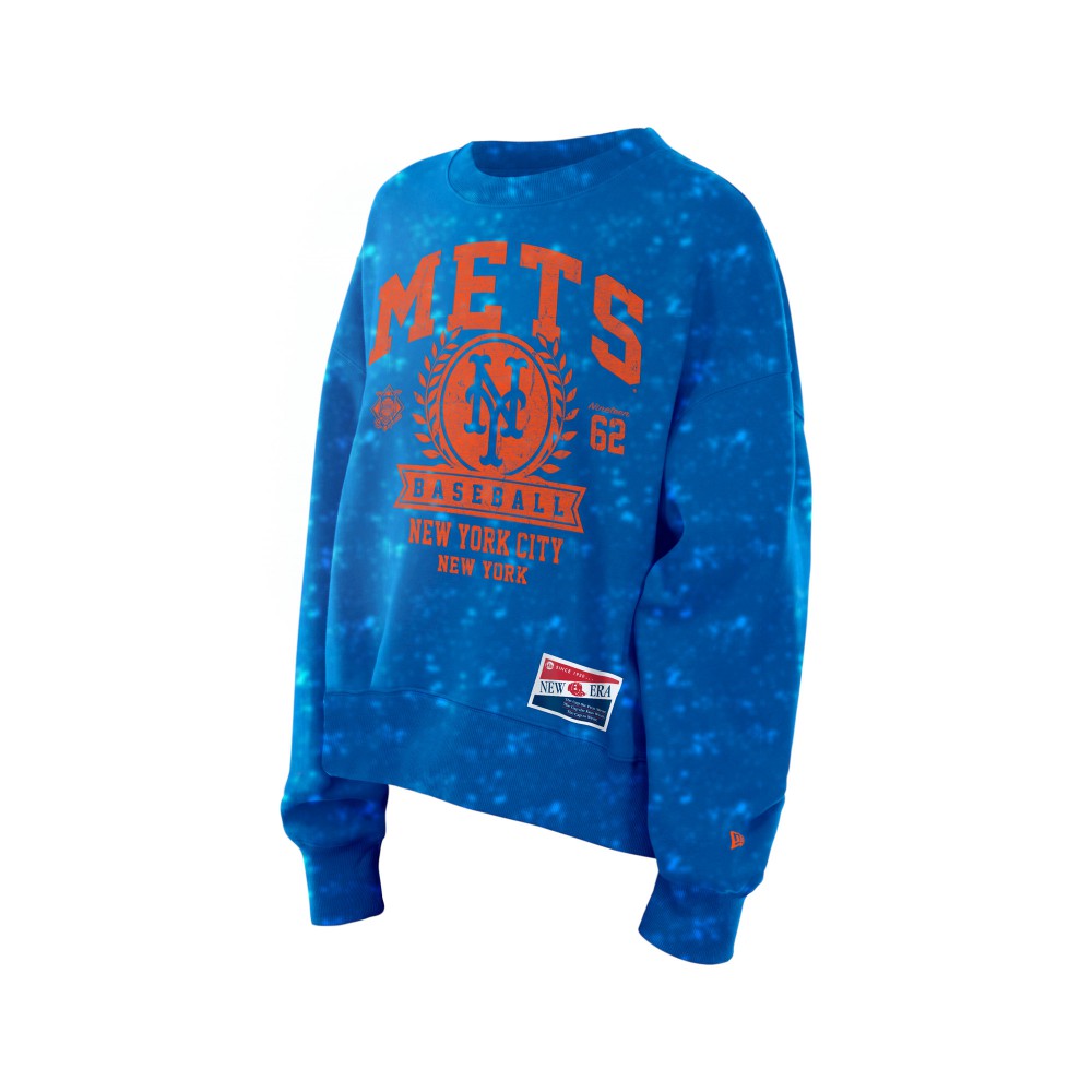 MLB New York Mets New Era Women's Throwback Oversized Boxy Sweatshirt