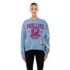MLB Philadelphia Phillies New Era Women's Throwback Oversized Boxy Sweatshirt