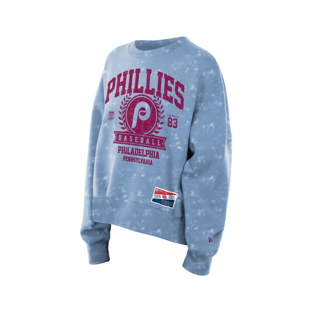 MLB Philadelphia Phillies New Era Women's Throwback Oversized Boxy Sweatshirt