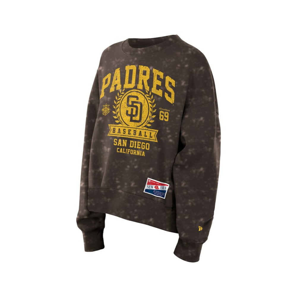 MLB San Diego Padres New Era Women's Throwback Oversized Boxy Sweatshirt