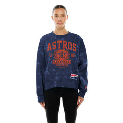MLB Houston Astros New Era Women's Throwback Oversized Boxy Sweatshirt