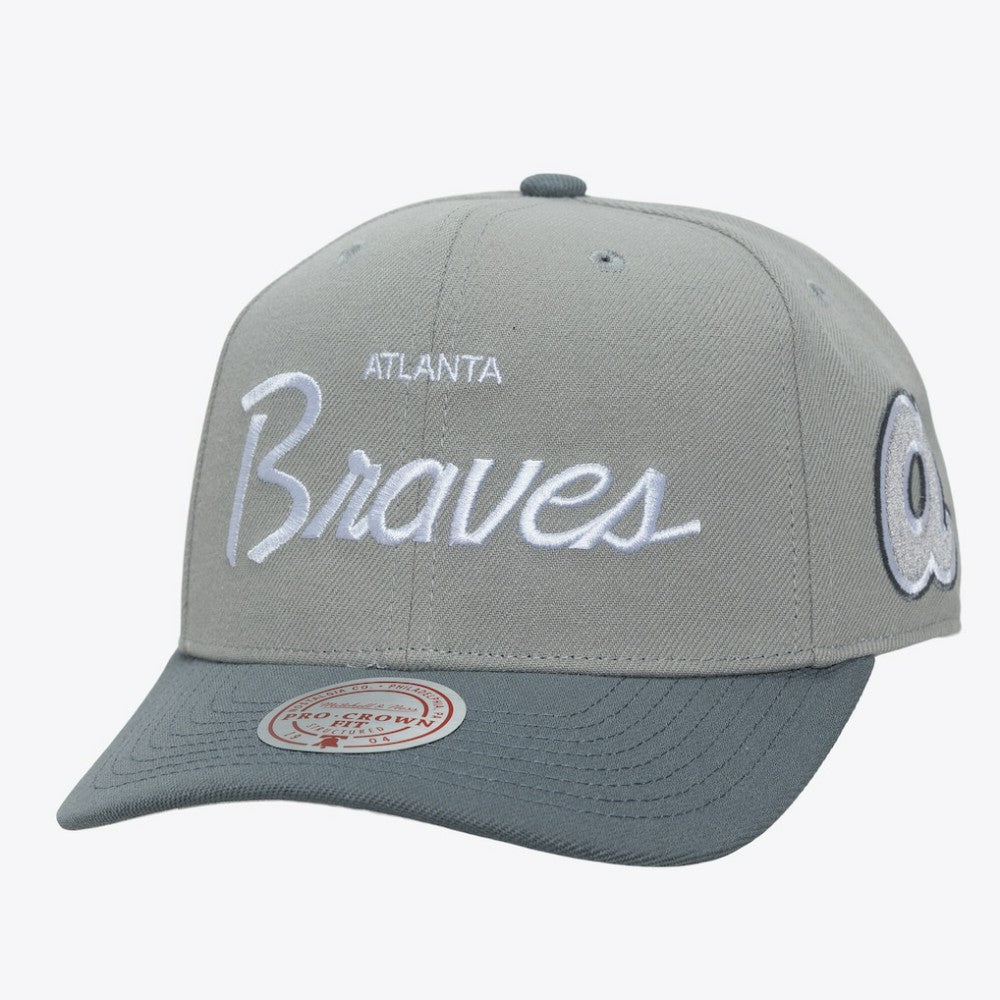MLB Atlanta Braves Mitchell & Ness Cooperstown Thunderstorm Head Coach Pro-Crown Adjustable Hat