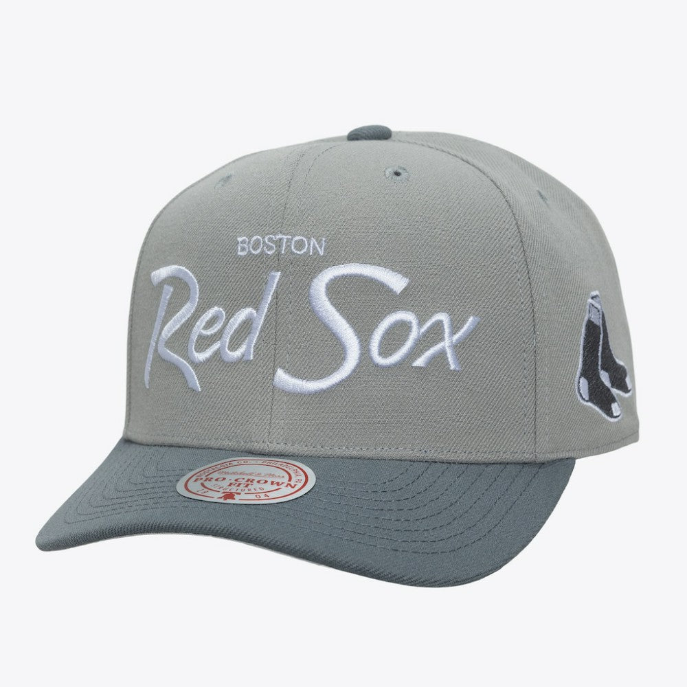 MLB Boston Red Sox Mitchell & Ness Thunderstorm Head Coach Pro-Crown Adjustable Hat
