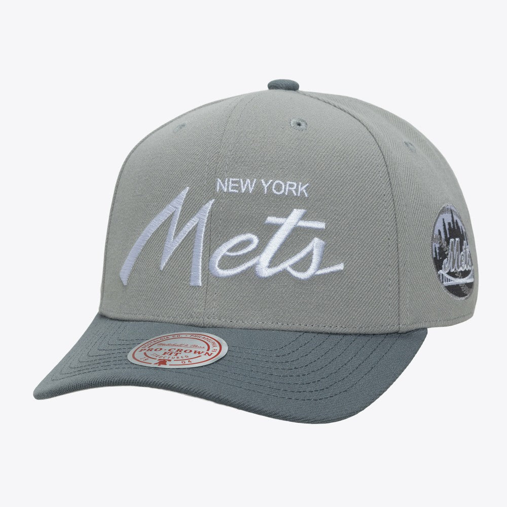 MLB New York Mets Mitchell & Ness Thunderstorm Head Coach Pro-Crown Adjustable Hat