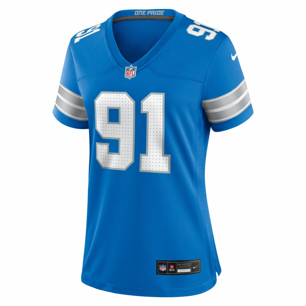Tyleik Williams  Women's Team Game Jersey - Detroit Lions