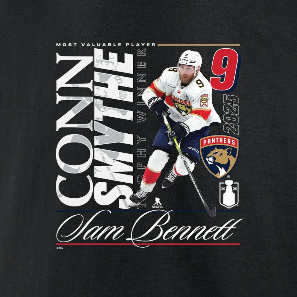 NHL Black Sam Bennett Florida Panthers 2025 Conn Smythe Winner T-Shirt