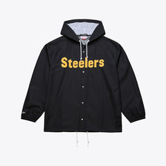 Coaches Full-Snap Hooded Windbreaker Jacket - Pittsburgh Steelers