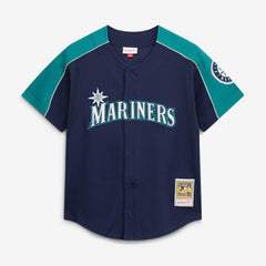 MLB Ichiro Suzuki Seattle Mariners Mitchell & Ness 2006 Cooperstown Mesh Batting Practice Button-Up Jersey