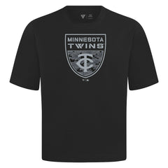 MLB Minnesota Twins Levelwear Oversized Luxe Signature Knit Buckler T-Shirt