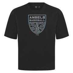 MLB Los Angeles Angels Levelwear Oversized Luxe Signature Knit Buckler T-Shirt