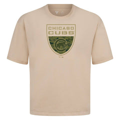 MLB Chicago Cubs Levelwear Oversized Luxe Signature Knit Buckler T-Shirt