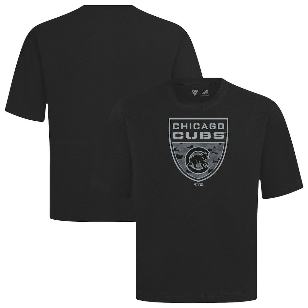 MLB Chicago Cubs Levelwear Oversized Luxe Signature Knit Buckler T-Shirt