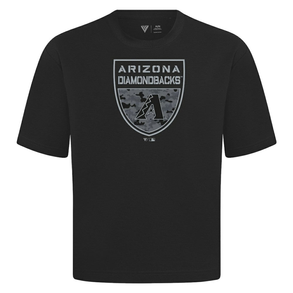 MLB Arizona Diamondbacks Levelwear Oversized Luxe Signature Knit Buckler T-Shirt
