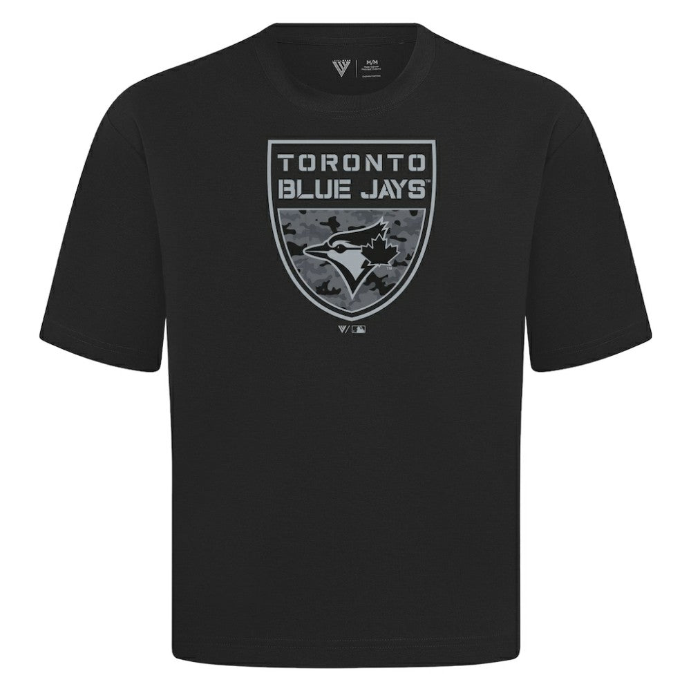 MLB Toronto Blue Jays Levelwear Oversized Luxe Signature Knit Buckler T-Shirt