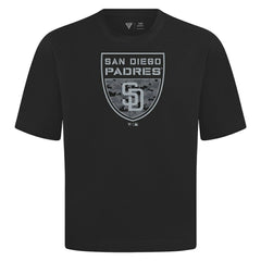 MLB San Diego Padres Levelwear Oversized Luxe Signature Knit Buckler T-Shirt