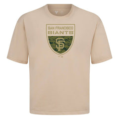 MLB San Francisco Giants Levelwear Oversized Luxe Signature Knit Buckler T-Shirt