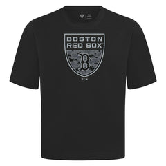 MLB Boston Red Sox Levelwear Oversized Luxe Signature Knit Buckler T-Shirt